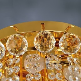 Lámpara de techo moderna de cristal con 5 luces