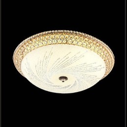 Lámpara de techo moderna de lujo con cristal absorbente SMD de doble color, diámetro 50 cm