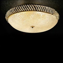 Lujosa lámpara de techo de 4 luces en dorado