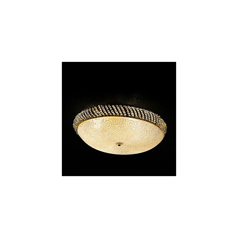 Lujosa lámpara de techo de 4 luces en dorado