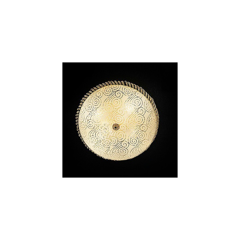 Lujosa lámpara de techo de 4 luces en dorado