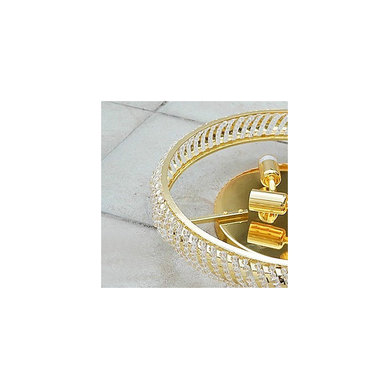 Lujosa lámpara de techo de 4 luces en dorado