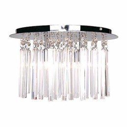 Lámpara de cristal moderna semiempotrada con 4 luces (base G9)
