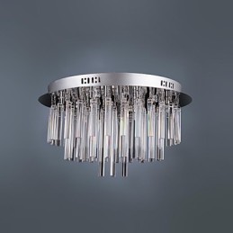 Lámpara de araña de cristal moderna con 12 luces