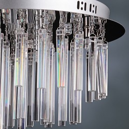 Lámpara de araña de cristal moderna con 12 luces