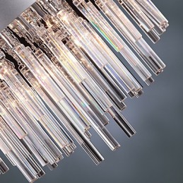 Lámpara de araña de cristal moderna con 12 luces