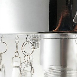 1 lámpara semiempotrada en cristal