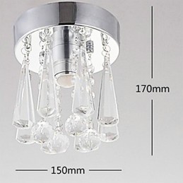 1 lámpara semiempotrada en cristal