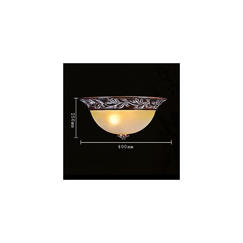 Lámpara de techo de cristal blanco y amarillo, resina, talla plateada, estilo clásico europeo.
