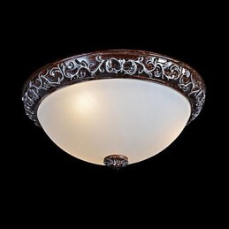 Lámpara de techo de cristal, resina, talla plateada, estilo clásico europeo