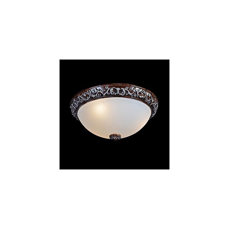 Lámpara de techo de cristal, resina, talla plateada, estilo clásico europeo