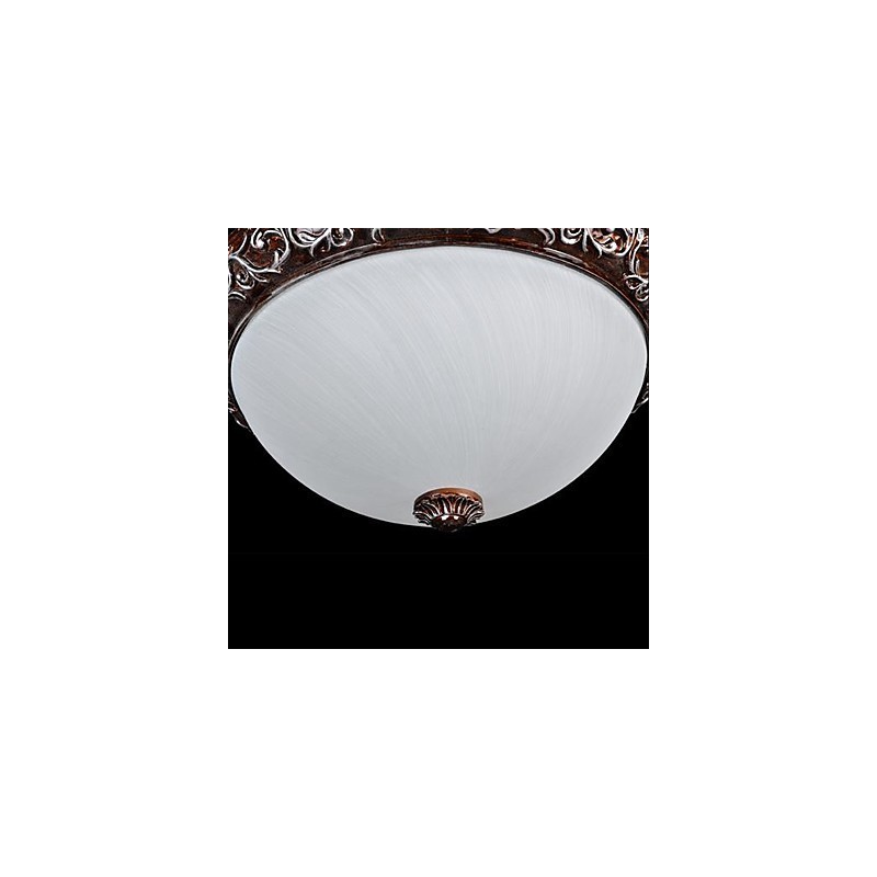 Lámpara de techo de cristal, resina, talla plateada, estilo clásico europeo