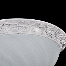 Lámpara de techo blanca de resina tallada en vidrio, estilo clásico europeo