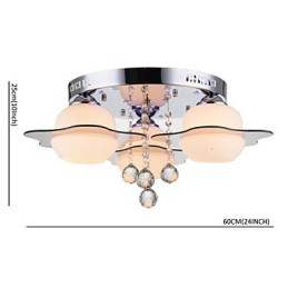 Lámpara empotrada moderna contemporánea de 3 luces con control remoto en tonos rojos y azules