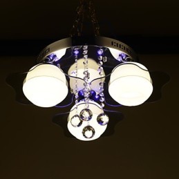 Lámpara empotrada moderna contemporánea de 3 luces con control remoto en tonos rojos y azules