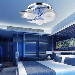 Lámpara empotrada de 3 luces, moderna, de estilo contemporáneo, de acero inoxidable blanco.