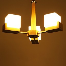 Lámpara empotrada estilo mini moderna contemporánea de madera