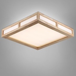 Lámpara empotrada estilo mini moderna contemporánea de madera y bambú