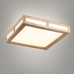 Lámpara empotrada estilo mini moderna contemporánea de madera y bambú