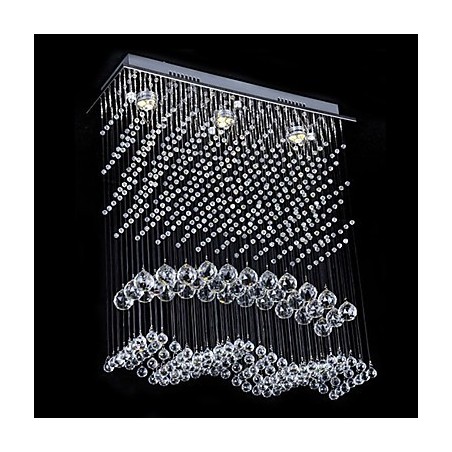 Lámpara de araña moderna contemporánea de cristal galvanizado con montaje empotrado Lámpara de araña moderna contemporánea de cristal galvanizado con montaje empotrado