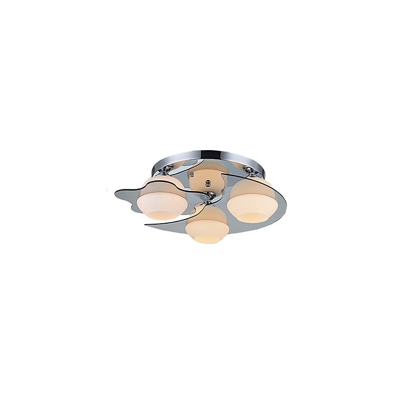 Lámpara de techo moderna empotrada de 3 luces de metal contemporáneo
