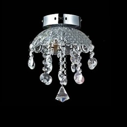 Lámpara de cristal semiempotrada con 3 luces