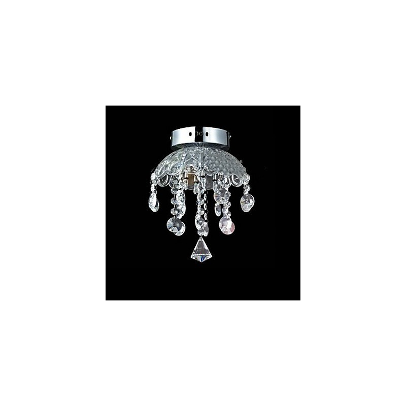 Lámpara de cristal semiempotrada con 3 luces