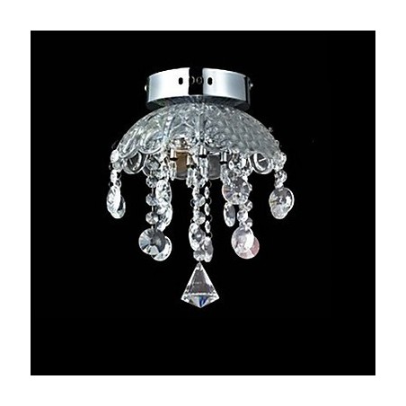 Lámpara de cristal semiempotrada con 3 luces Lámpara de cristal semiempotrada con 3 luces