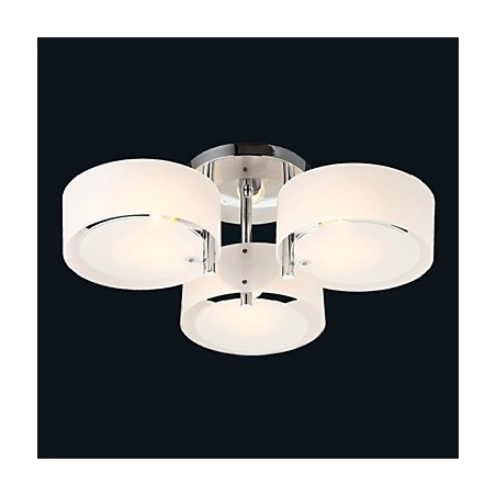 Lámpara de techo moderna contemporánea de 3 luces de metal con montaje empotrado Lámpara de techo moderna contemporánea de 3 luces de metal con montaje empotrado