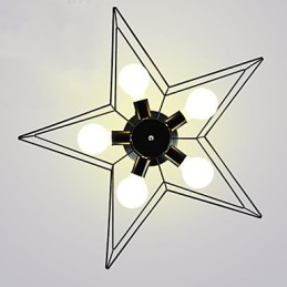 Lámpara de techo moderna personalizada con iluminación de estrella de cinco puntas para vivienda infantil