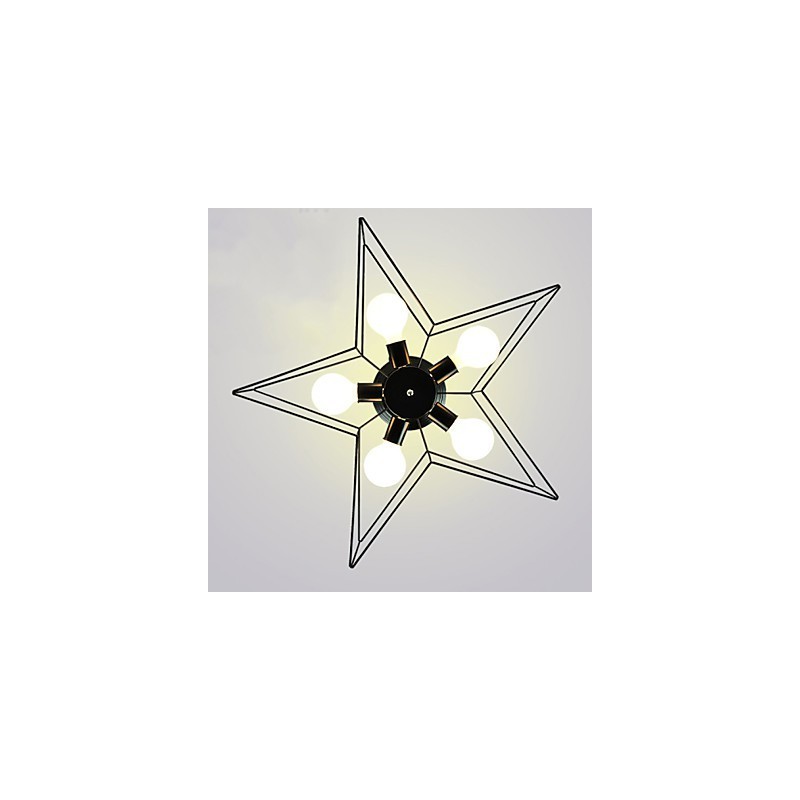 Lámpara de techo moderna personalizada con iluminación de estrella de cinco puntas para vivienda infantil