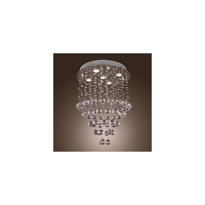 Lámpara de araña de cristal con diseño de 5 luces (cristal K9)