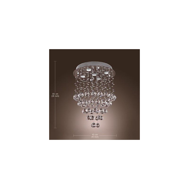 Lámpara de araña de cristal con diseño de 5 luces (cristal K9)