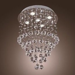 Lámpara de araña de cristal con diseño de 5 luces (cristal K9)