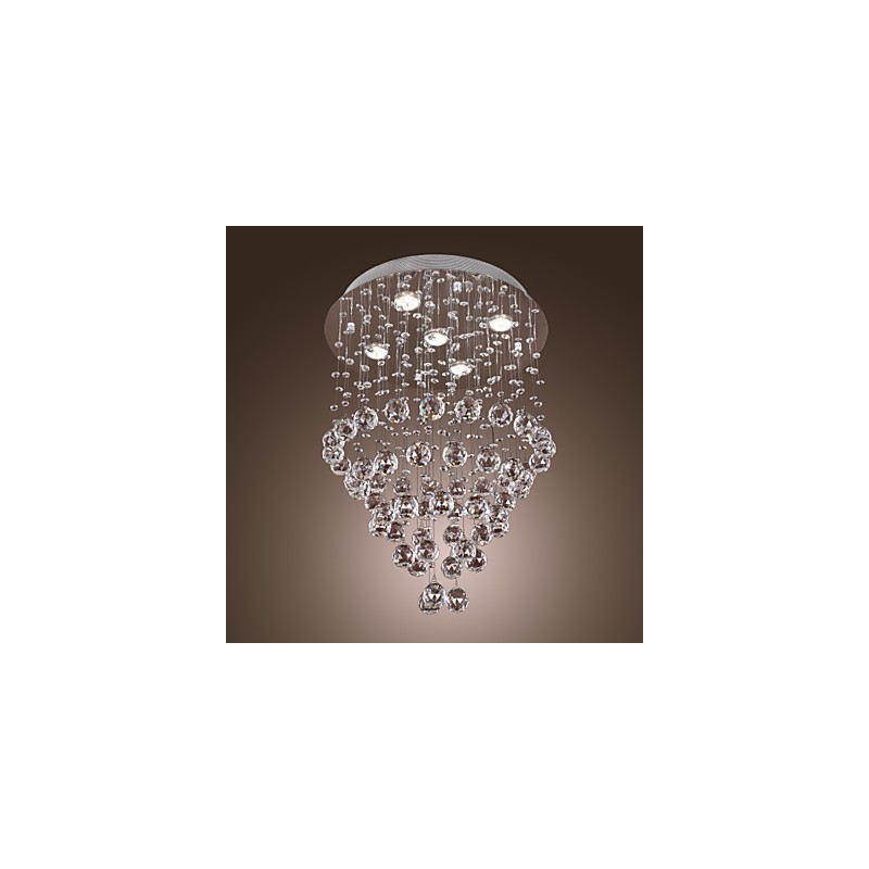 Lámpara de araña de cristal con diseño de 5 luces (cristal K9)