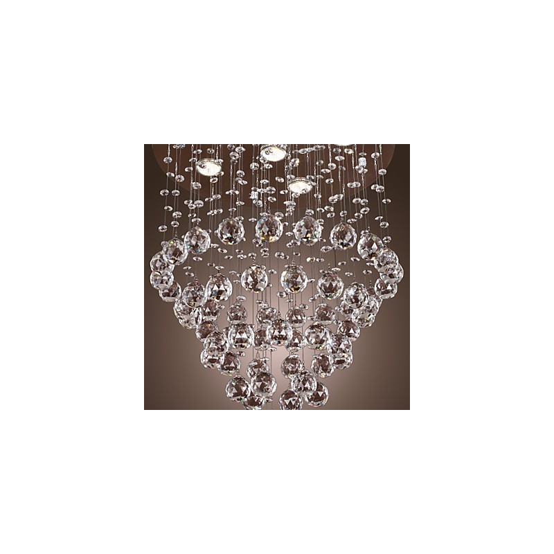 Lámpara de araña de cristal con diseño de 5 luces (cristal K9)