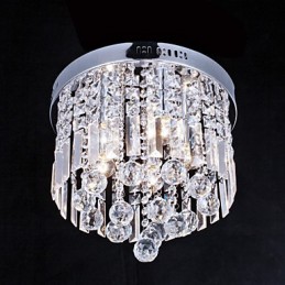 Lámpara de techo de cristal moderna y contemporánea de metal
