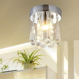 Lámpara empotrada moderna de cristal de 1 luz con forma de corona