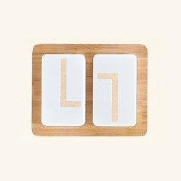 Lámpara empotrada estilo mini moderna contemporánea de madera