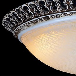 Lámpara de techo de color marrón oscuro con diseño de resina de vidrio tallado, estilo clásico europeo
