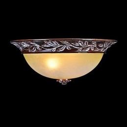 Lámpara de techo de cristal blanco y amarillo, resina, talla plateada, estilo clásico europeo.