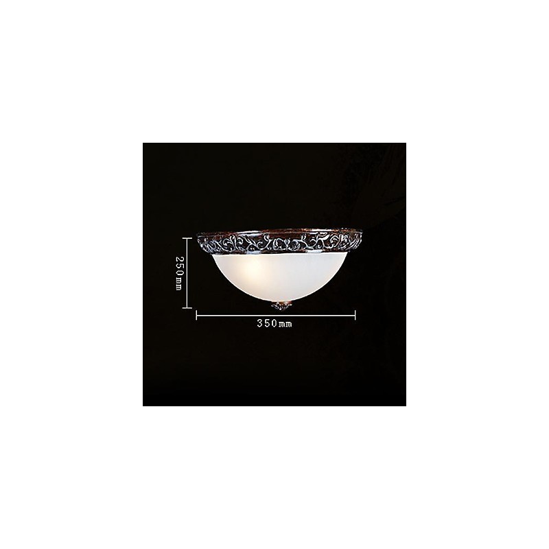Lámpara de techo de cristal, resina, talla plateada, estilo clásico europeo