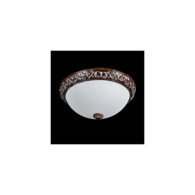 Lámpara de techo de cristal, resina, talla plateada, estilo clásico europeo