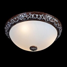 Lámpara de techo de cristal, resina, talla plateada, estilo clásico europeo