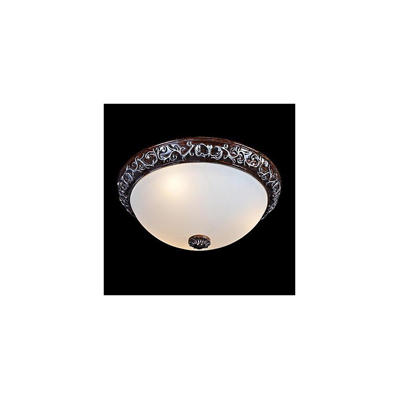 Lámpara de techo de cristal, resina, talla plateada, estilo clásico europeo