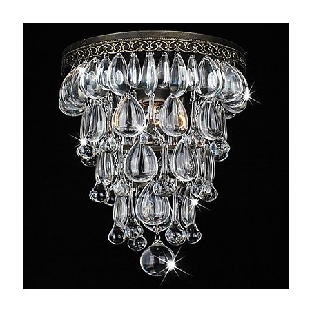 Lámpara de techo de cristal de 1 luz, estilo vintage, de hierro galvanizado Lámpara de techo de cristal de 1 luz, estilo vintage, de hierro galvanizado