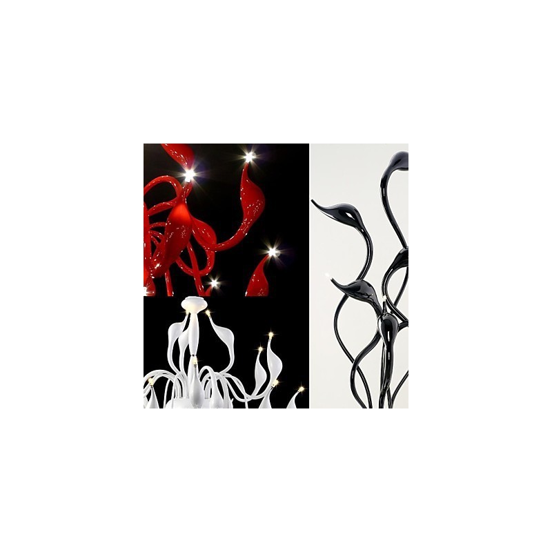 Lámpara colgante de araña de metal con pintura contemporánea moderna
