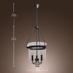 Lámpara de araña tradicional clásica vintage estilo mini galvanizada