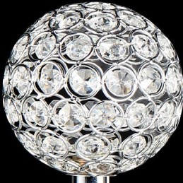 Lámpara de techo moderna contemporánea de metal cromado y cristal