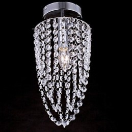 Lámpara de techo de cristal moderna y contemporánea para exteriores de metal